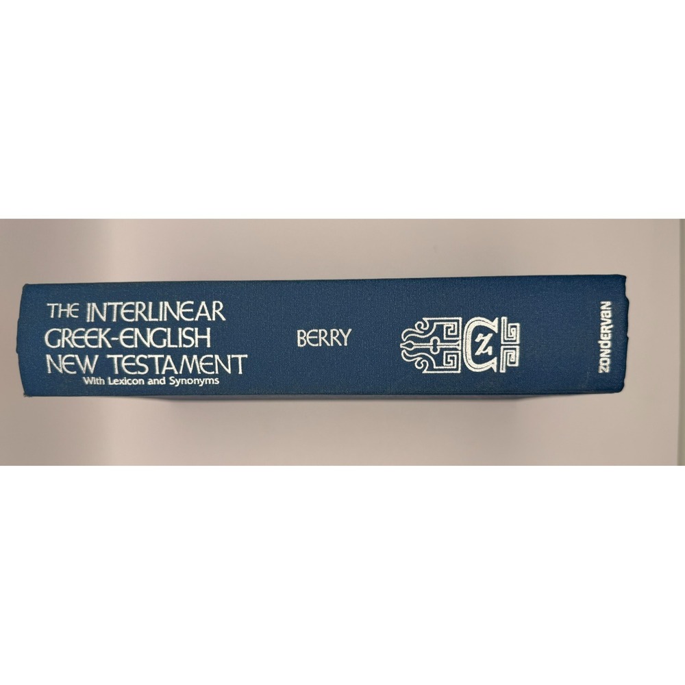 Interlinear Greek-English New Testament Berry Zondervan Lexicon Study Bible
